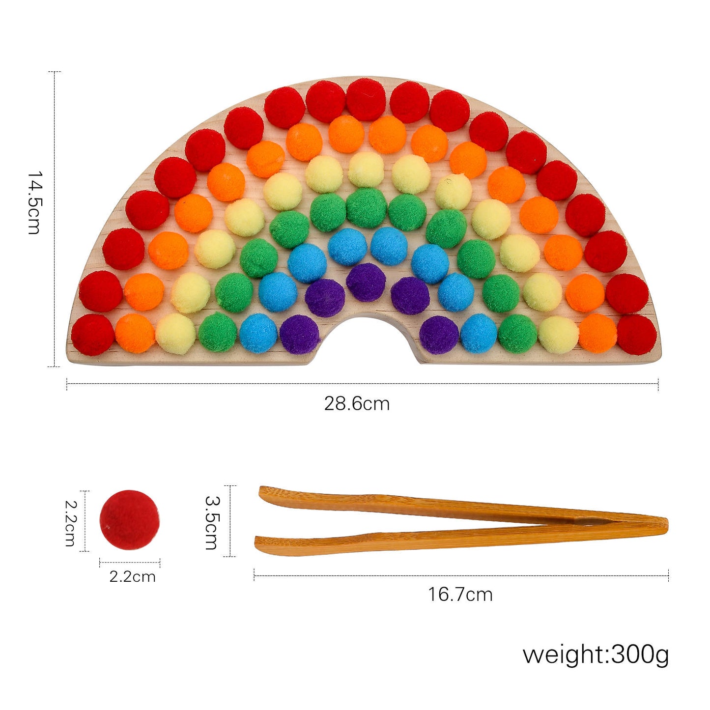 Rainbow Board Wooden Toys Color Sorting