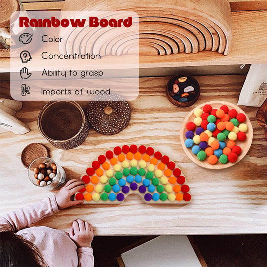 Rainbow Board Wooden Toys Color Sorting