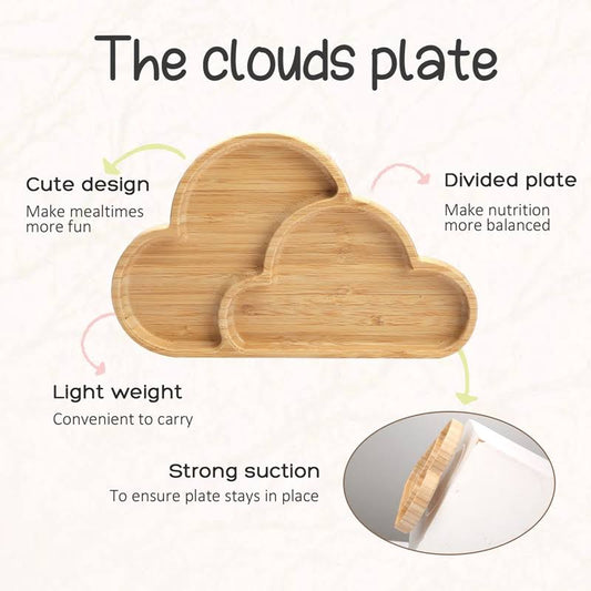 Bamboo Plate Cloud Shape